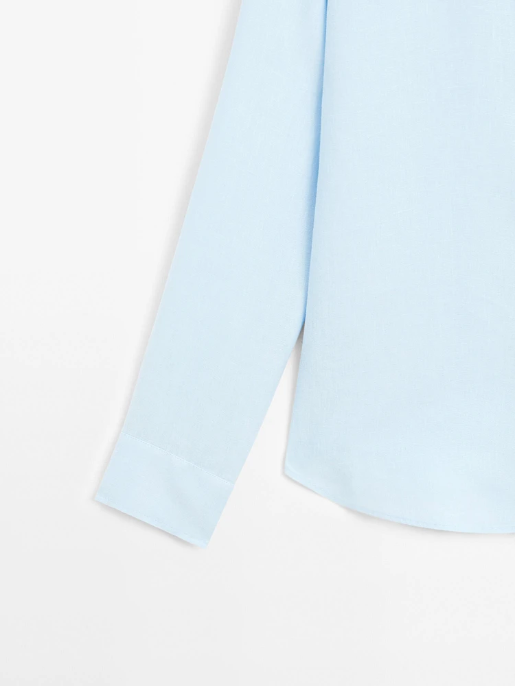 Flowing 100% linen shirt