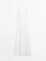 Robe midi ample en coton mélangé
