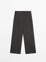Pantalon straight léger 100 % lin