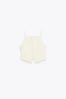 BUTTONED VEST TOP