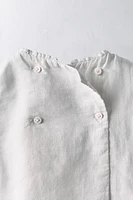 1-24 MOIS/ ENSEMBLE BLOUSE ET CULOTTE 100 % RAMIE ÉDITION LIMITÉE
