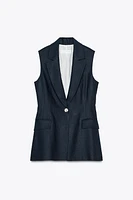 LINEN LONG VEST