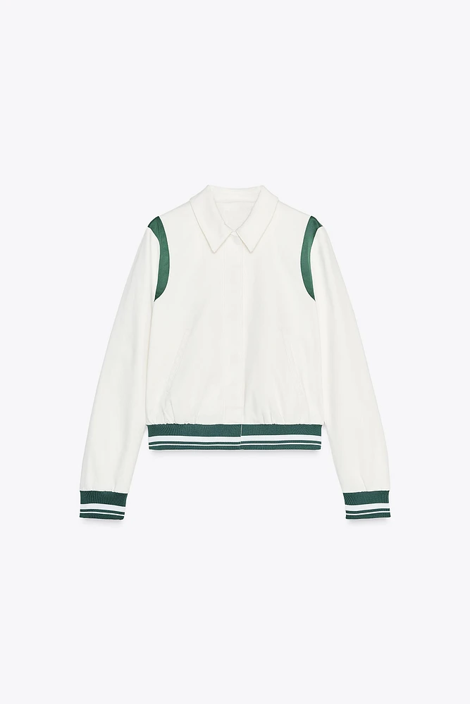 CARDIGAN WITH CONTRASTING RIB