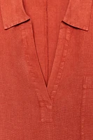 ZW COLLECTION 100% LINEN TUNIC DRESS