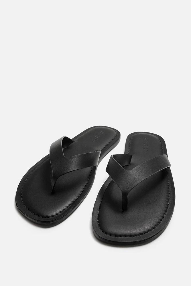 LEATHER STRAP SANDALS