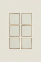 LOT DESSOUS DE VERRE MÉTAL ET VERRE RECYCLABLE (LOT DE 6)