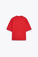 SHORT SLEEVE INTERLOCK SWEATSHIRT