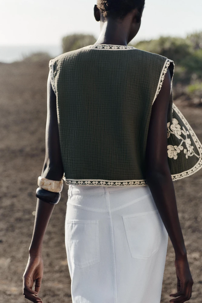 EMBROIDERED VEST