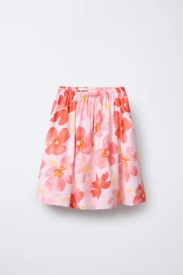 JUPE MIDI IMPRIMÉE FLEURS