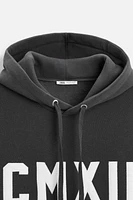 HOODED SWEATSHIRT WITH TEXT