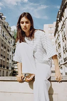 CHEMISE À RAYURES AVEC LIN