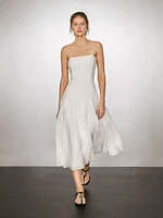 Robe midi bretelles fluide