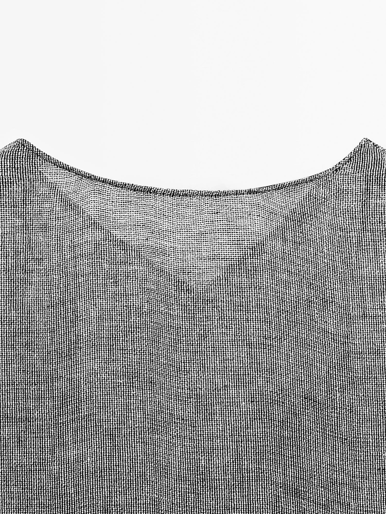 Short dress with sleeve detail, 100% linen