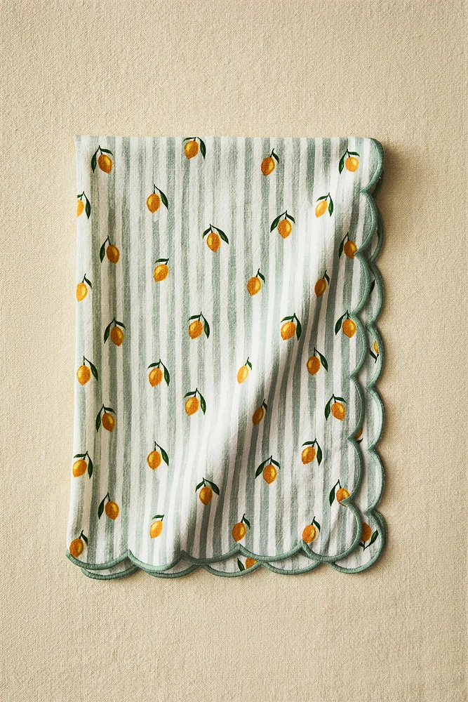 TORCHON CUISINE COTON CITRONS