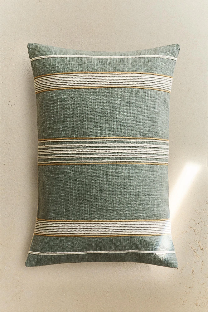 HOUSSE DE COUSSIN RAYURES