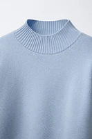 MOCK NECK KNIT SWEATER