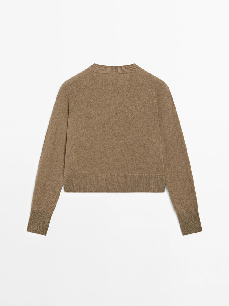 Cardigan manches longues 100 % cachemire