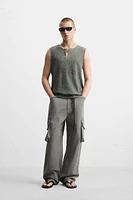 T-SHIRT TANK EN MAILLE À IMPRIMÉ DÉLAVÉ