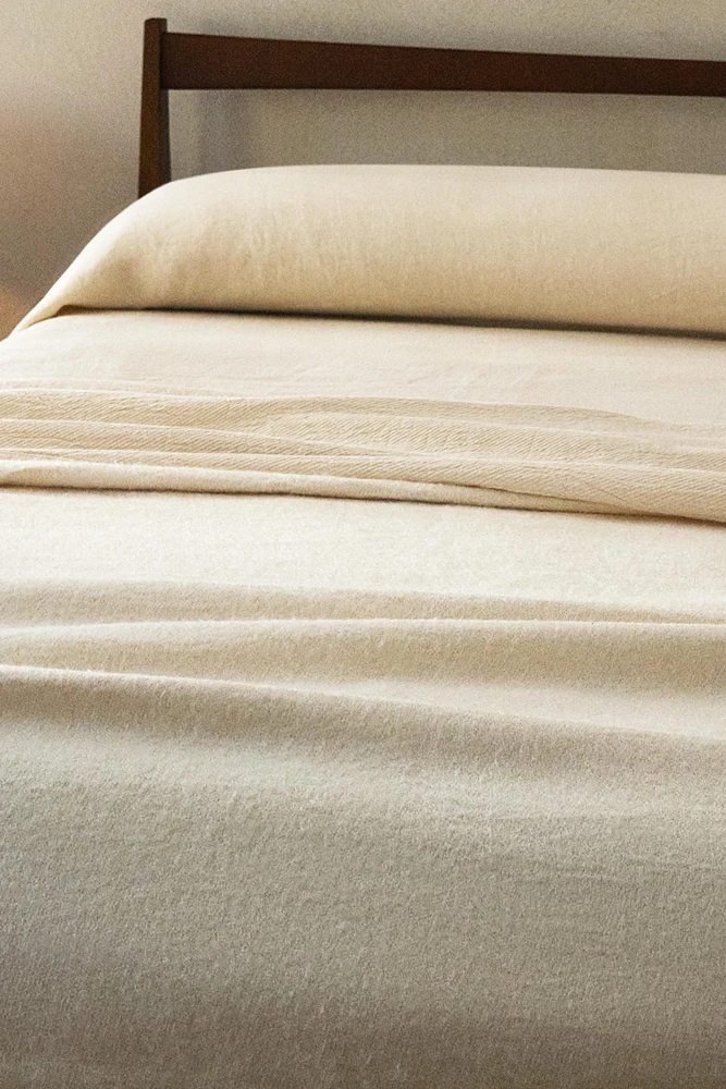 CASHMERE-EFFECT COTTON BEDSPREAD