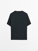 100% cotton short sleeve knit sweater