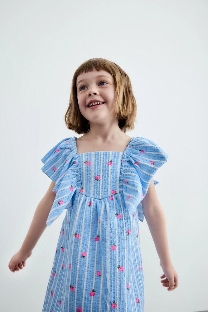 ROBE IMPRIMÉE À VOLANT