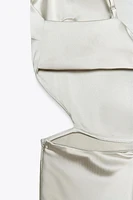 ROBE SATINÉE HAUT FOULARD