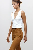ZW COLLECTION HIGH RISE BOOTCUT CROPPED JEANS