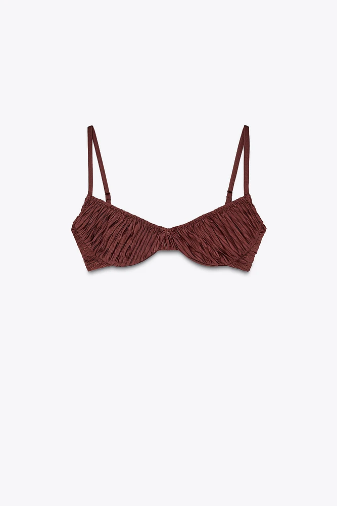 HAUT DE BIKINI À ARMATURES PLISSÉ
