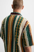 TEXTURED CROCHET SHIRT