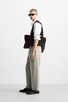 PANTALON DE COSTUME STRUCTURÉ AVEC LIN