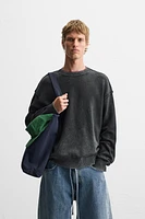 WASHED REVERSE EFFECT SWEATER