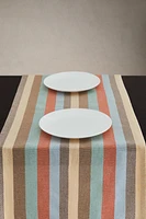 CHEMIN DE TABLE BANDES COLORÉES