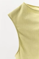POINTELLE TOP WITH SATIN BOW