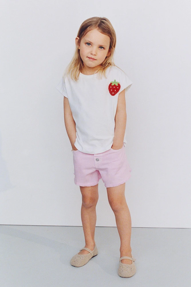 T-SHIRT PIÈCES BRODÉES FRUITS