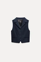 FITTED PINSTRIPE VEST