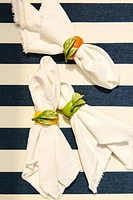 PACK OF FRUIT PORCELAIN NAPKIN RINGS (PACK OF 4)