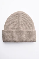 TURNED-UP KNIT BEANIE