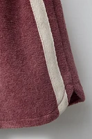 BERMUDA EN TISSU ÉPONGE AVEC BANDE LATÉRALE