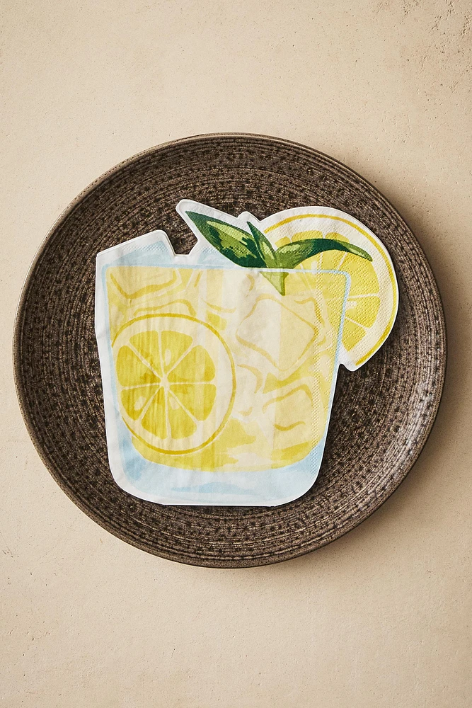 LOT SERVIETTES DE TABLE PAPIER LIMONADE (LOT DE 20)