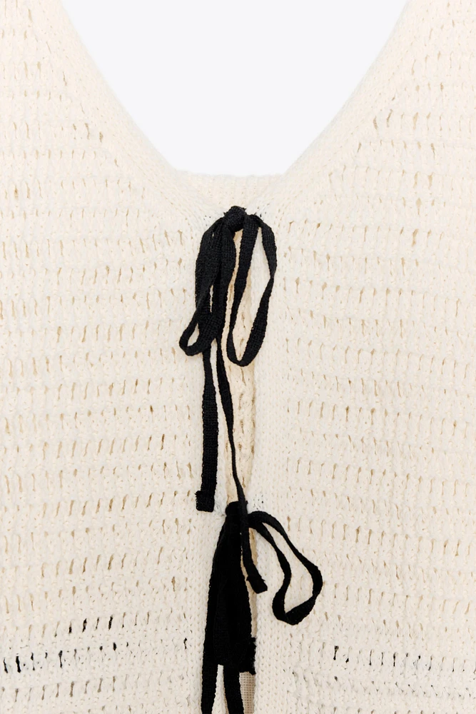 TOP CROCHET NŒUDS