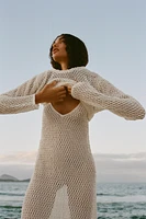 CROCHET LONG SLEEVE TOP