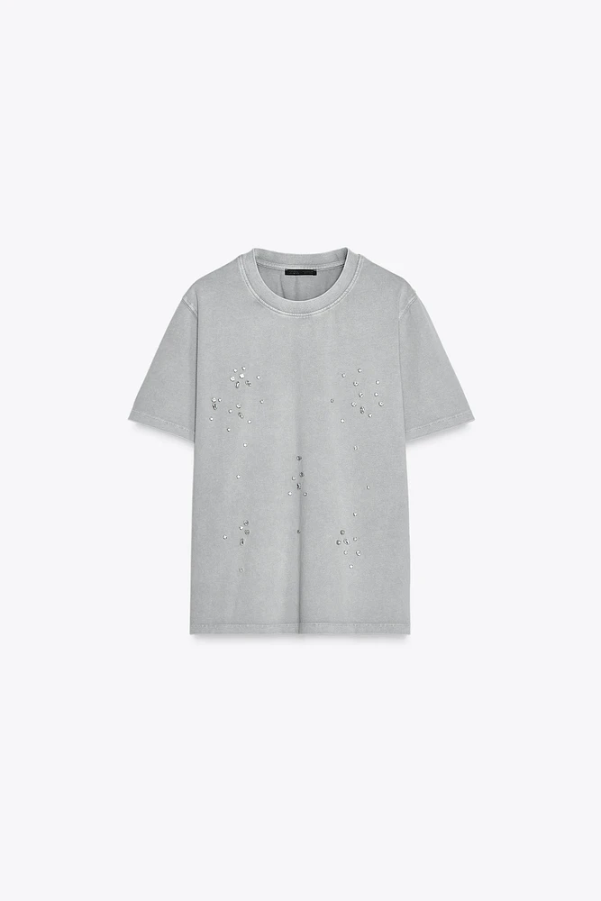 JEWEL WASHED EFFECT T-SHIRT