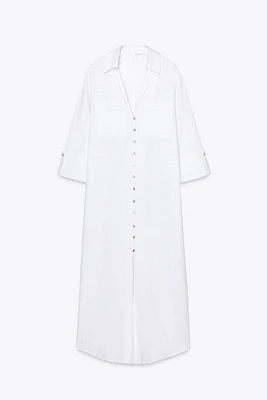 ROBE CHEMISE EN LIN