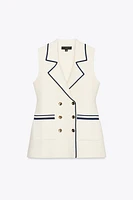 GILET EN MAILLE LISERÉS