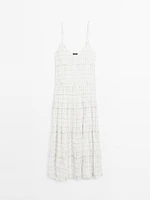 Robe midi ample à carreaux