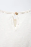 T-SHIRT APPLIQUÉ FLEUR