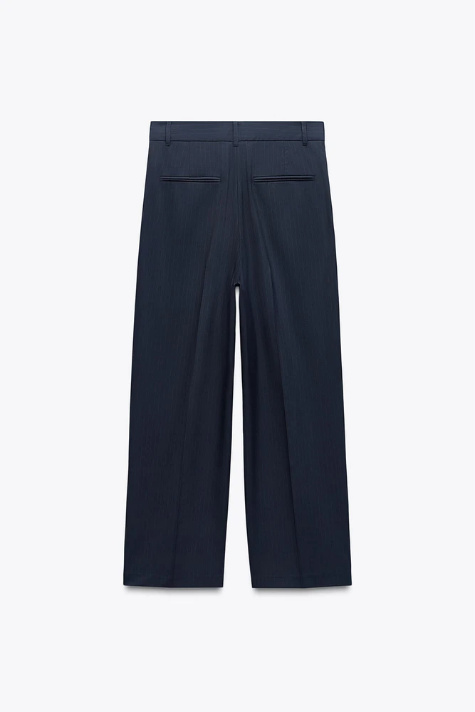 PANTALON À PLIS RAYURE TENNIS