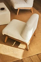 UPHOLSTERED BOUCLÉ WOOL ARMCHAIR