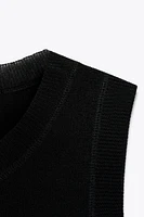 SLEEVELESS BASIC KNIT TOP