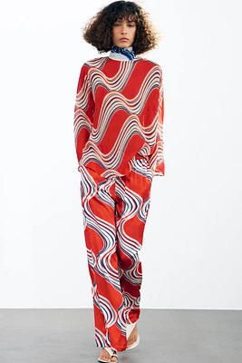 ZW COLLECTION PRINTED PAJAMA PANTS